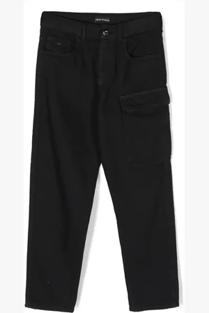 Emporio Armani Pantalon en coton à couep fuselée