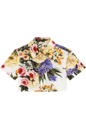 Dolce & Gabbana Chemise crop à imprimé Giardino