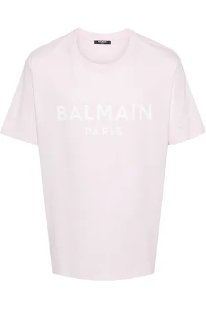 Balmain T-shirt en coton à logo imprimé