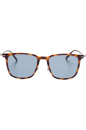 Montblanc Lunettes de soleil à effet écaille de tortue