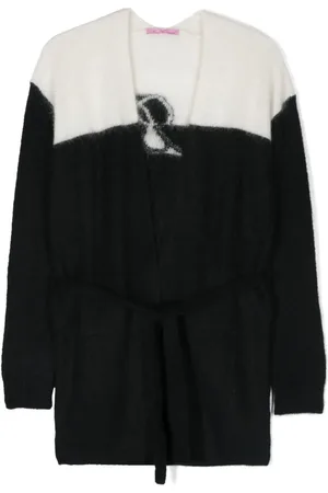 MISS BLUMARINE Cardigan à logo intarsia
