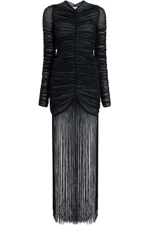 Khaite Robe froncée Guisa à franges