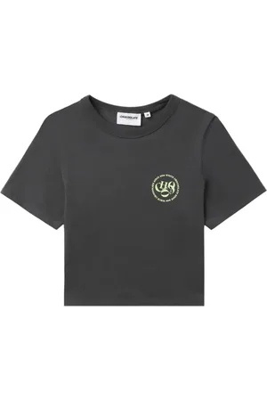 Chocoolate T-shirt crop à logo imprimé