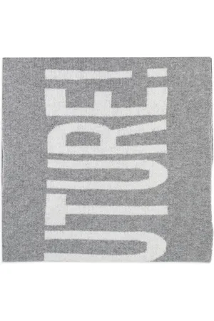 Moschino écharpe à logo intarsia