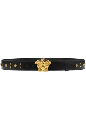 VERSACE Ceinture La Medusa en cuir à clous