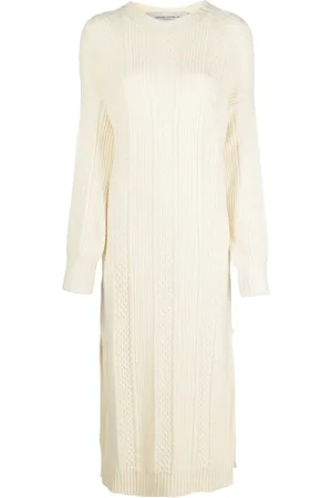 Golden Goose Robe en maille torsadée à col rond