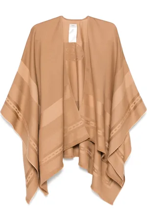 Fendi Poncho à motif jacquard