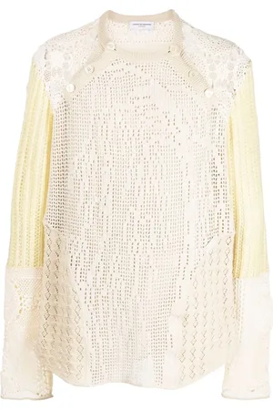 Marine Serre Pull en crochet à manches raglan