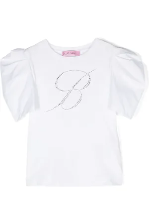 MISS BLUMARINE T-shirt à logo strassé