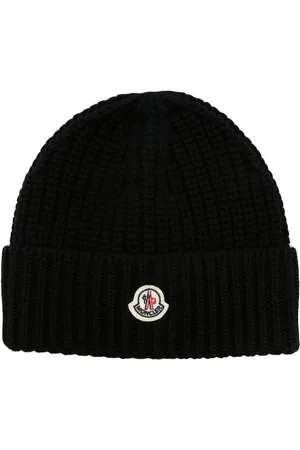 Moncler Bonnet en maille à patch logo