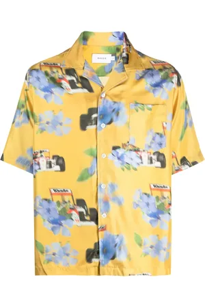 Rhude Chemise en soie à fleurs