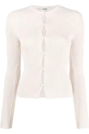 Fendi Cardigan en maille à design nervuré