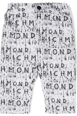 John Richmond Pantalon en coton à logo imprimé