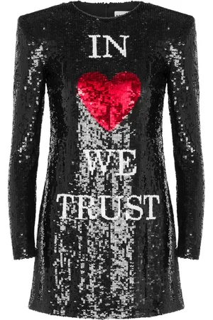 Moschino Robe courte In Love We Trust à sequins