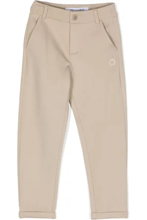 Trussardi Pantalon droit à logo brodé