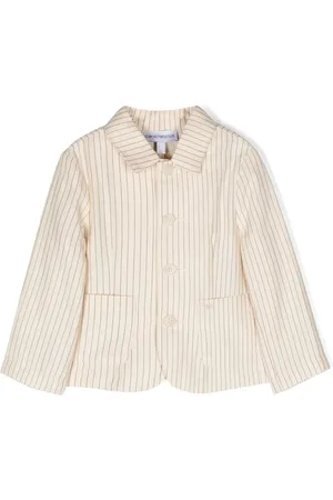 Emporio Armani Blazer en coton mélangé à fines rayures