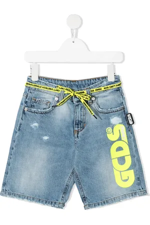 GCDS Short en jean à logo imprimé
