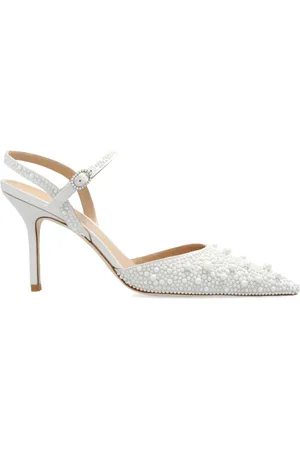 Stuart Weitzman Escarpins ornés de perles à bride cheville 85 mm