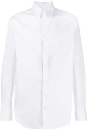 Giorgio Armani Chemise longue à ourlet arrondi