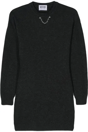 Moschino Robe en maille à détails de maillons