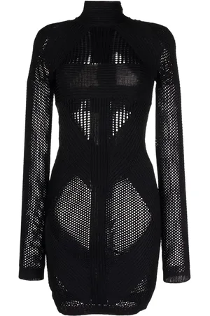 Balmain Robe en maille ajourée