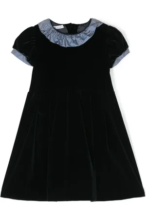 JESURUM BABY Robe en velours volantée à manches courtes