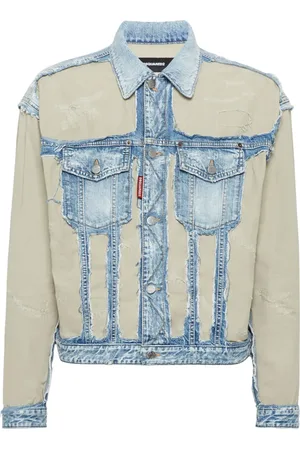 Dsquared2 Veste en jean à effet usé