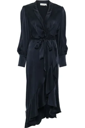 ZIMMERMANN Robe-portefeuille à coupe mi-longue