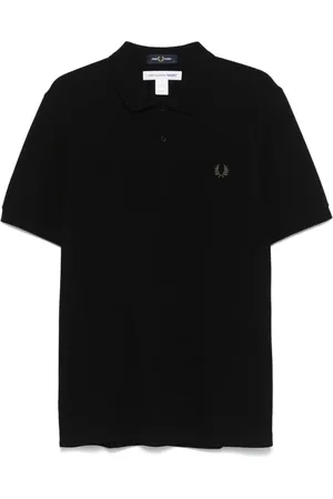 Comme des Garçons X Fred Perry polo à slogan imprimé