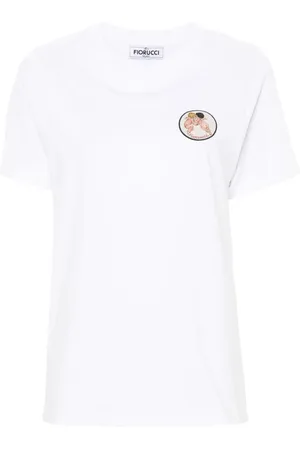 Fiorucci T-shirt en coton à logo pailleté