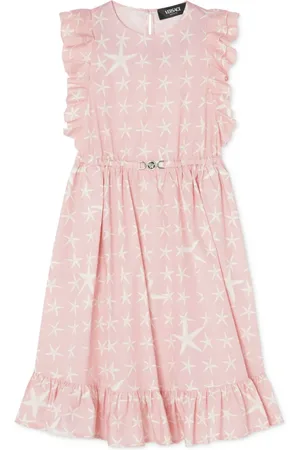 VERSACE Robe en coton à imprimé Stella Marina