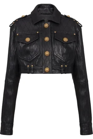 Balmain Veste crop à design matelassé