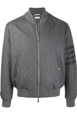 Thom Browne Veste bomber en flanelle à 4 bandes