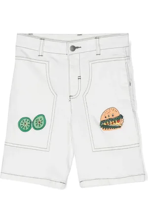 Stella McCartney Short en jean à broderies