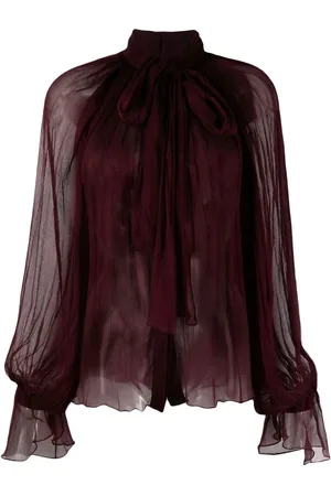 Atu Body Couture Blouse semi-transparente à col noué