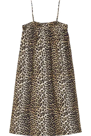 Ganni Robe mi-longue à imprimé léopard