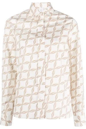 ELEVENTY Chemise en coton à imprimé géométrique