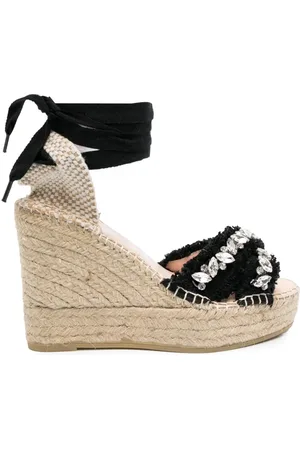 MANEBI Espadrilles compensées Gaia 110 mm à ornements