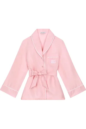 Dolce & Gabbana Blouse en soie à logo brodé