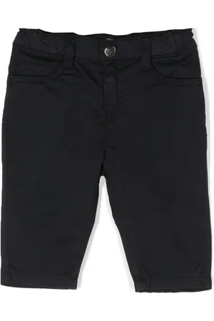 Emporio Armani Pantalon en coton à coupe droite