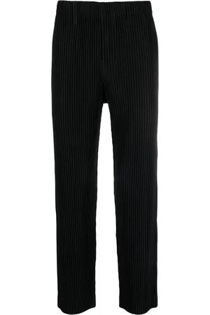 Issey Miyake Pantalon droit à design plissé