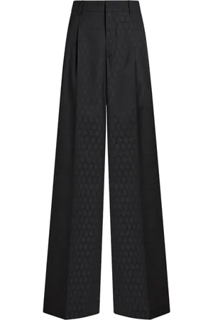 Etro Pantalon évasé à motif en jacquard