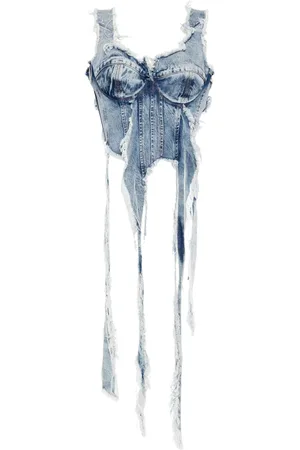 Natasha Zinko Corset en jean à effet usé