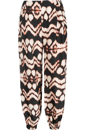 ULLA JOHNSON Pantalon droit à motif abstrait