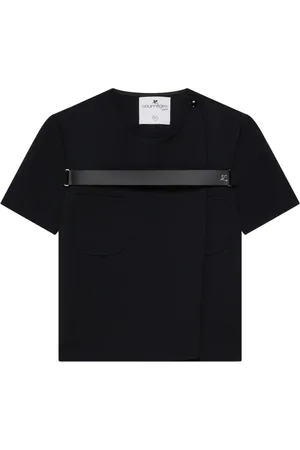 Courrèges T-shirt à détail de brides
