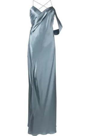Michelle Mason Robe longue drapée en soie