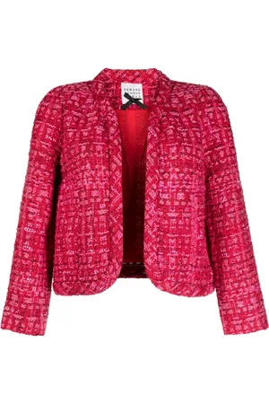 Edward Achour Paris Veste en tweed à coupe crop