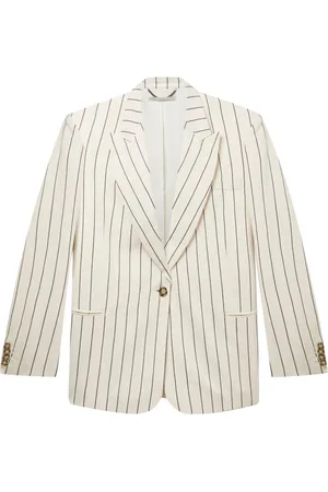 Stella McCartney Blazer boutonné à fines rayures
