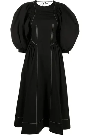 REJINA PYO Robe mi-longue à manches bouffantes
