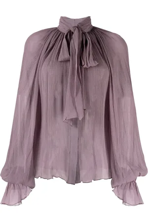 Atu Body Couture Blouse en soie à col lavallière